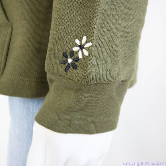 New! Madewell MWL Easygoing Hoodie Sweatshirt: Flower Embroidered, size S - Picture 13 of 16